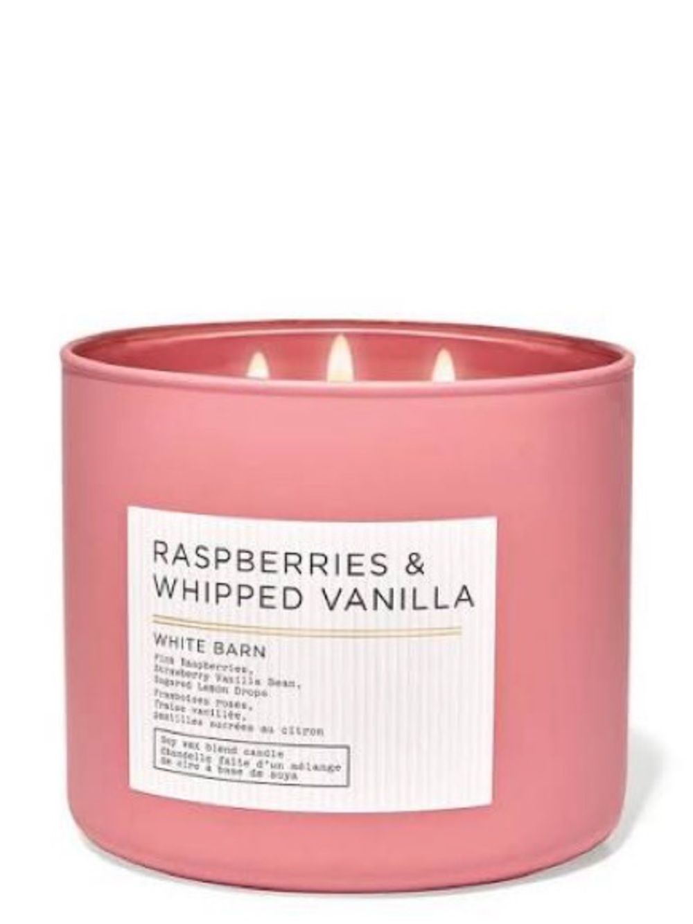 BRAND 🆕 WHITE BARN - Raspberries & Whipped Vanilla 3-Wick Candle 🩷✨
